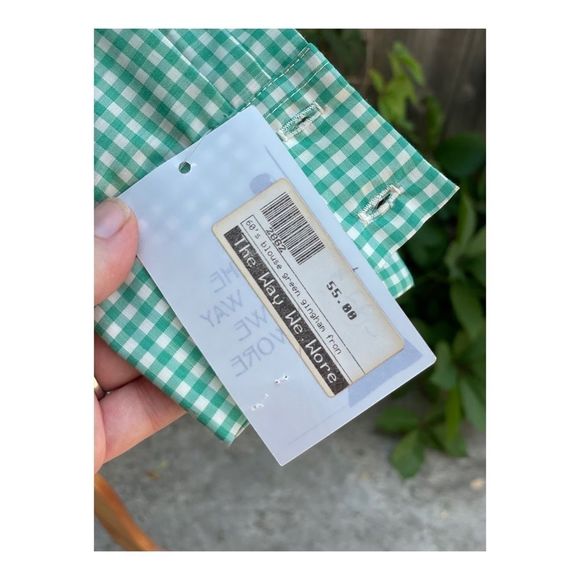 1960s Gingham Shirt Ruffles Western Cottagecore - Picture 6 of 13